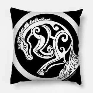 Encircled Horse (white line) Pillow