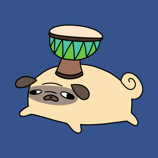 Pug and Little Djembe by saradaboru