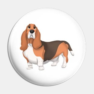 Basset Hound Dog Pin