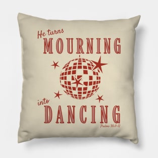 Christian Mourning into Dancing Retro Disco Design Pillow