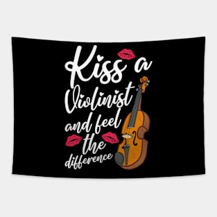 Violin Kiss A Violinist And Music Note Violinist Tapestry