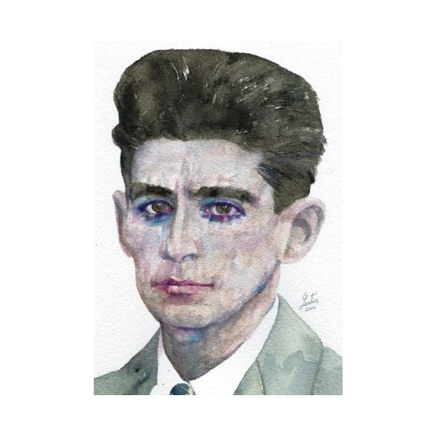 FRANZ KAFKA watercolor portrait .4 by lautir