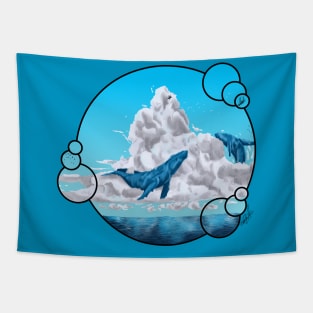 Ballenas en el cielo - Whales in the sky Tapestry