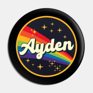 Ayden // Rainbow In Space Vintage Style Pin