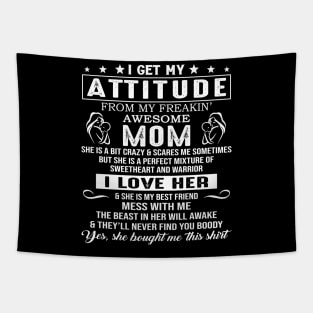 I Get My Attitude From My Freaking Awesome Mom Tapestry