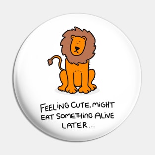 Grumpy Lion Pin