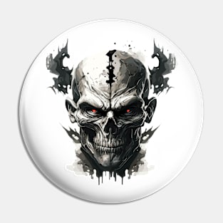 Skull Wild Life Painting Dark Character Spirit Pin