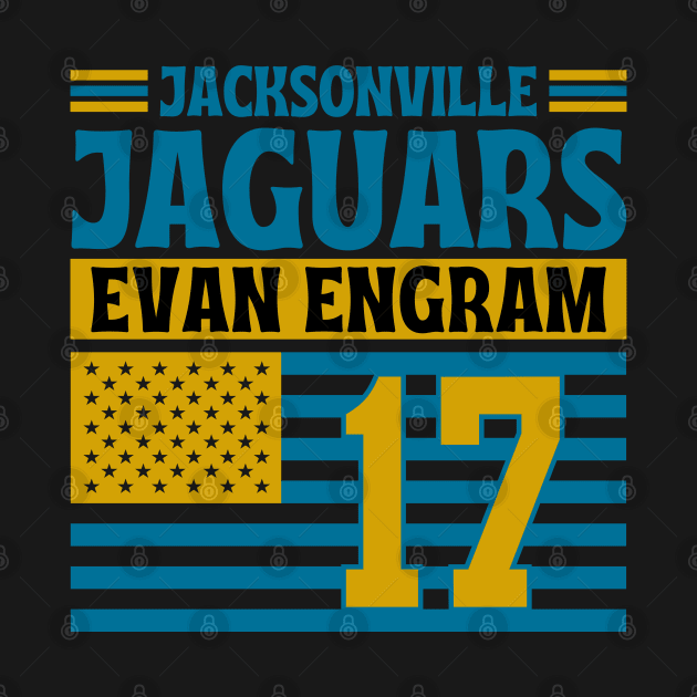 Jacksonville Jaguars Engram 17 American Flag Football by Astronaut.co