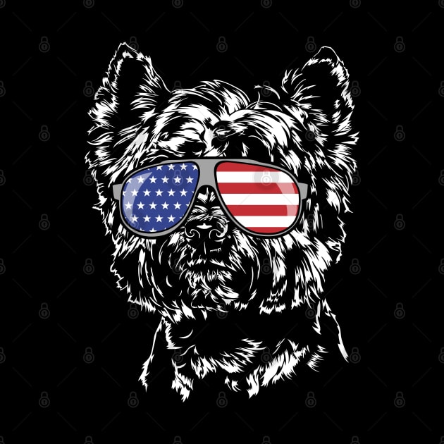 West Highland White Terrier American Flag sunglasses patriotic dog by wilsigns