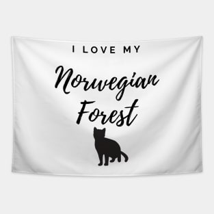 I Love My Norwegian Forest Cat Tapestry