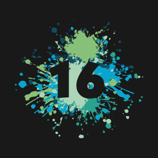 Number 16th Color Splash T-Shirt