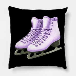 Pink Ice Skating Boots Pillow