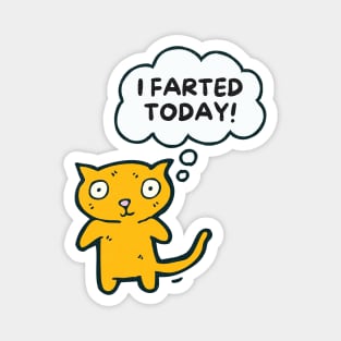 I Farted Today Funny Sarcastic Cat Cute Kitty Christmas Magnet