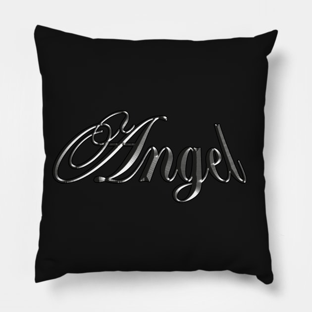 Angel - Molten Metal / Liquid Metal Pillow by CottonGarb