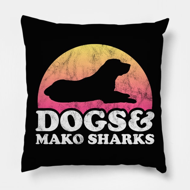 Dogs and Mako Sharks Dog and Mako Shark Gift Pillow by JKFDesigns