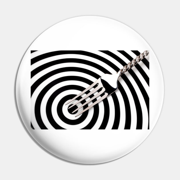 Fork On Graphic Circles Pin by photogarry