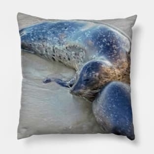 Snuggling seals Pillow