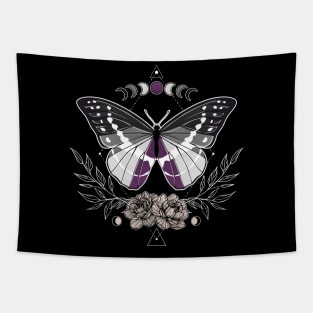 Asexual Butterfly LGBT Pride Flag Tapestry