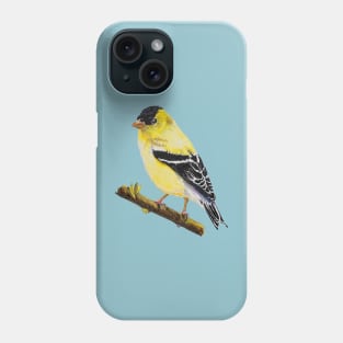 American Goldfinch Drawing (no background) Phone Case