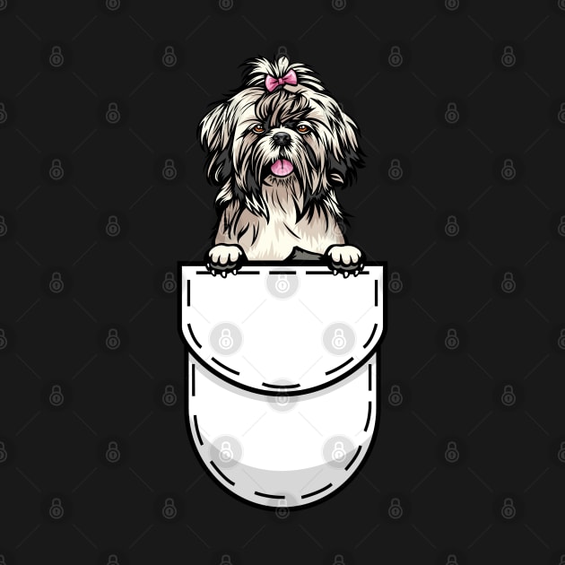 Funny Shih Tzu Pocket Dog by Pet My Dog