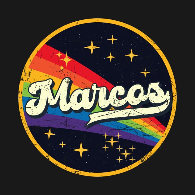 Marcos // Rainbow In Space Vintage Grunge-Style by LMW Art