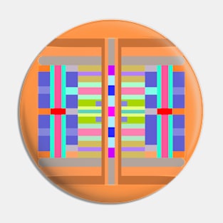 Multicolored architectural facade Pin