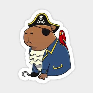 Capybara Pirate Costume Magnet