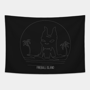 Fireball Island Minimalist Line Art - Board Game Inspired Graphic - Tabletop Gaming  - BGG Tapestry