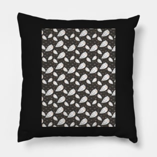 White Cute Bird Print Pillow