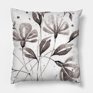 Silver and Green - BW - Full Size Image Pillow