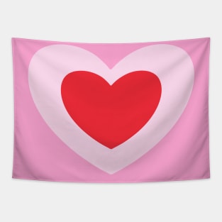 LOVE HEART Charming Simple Romantic Valentine Pink Red - UnBlink Studio by Jackie Tahara Tapestry