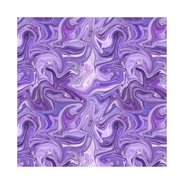 Purple Silk Marble - Digital Liquid Paint by GenAumonier