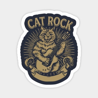 meow ,rock, and guitar Magnet