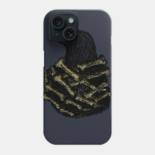 Crow/raven and bone Phone Case