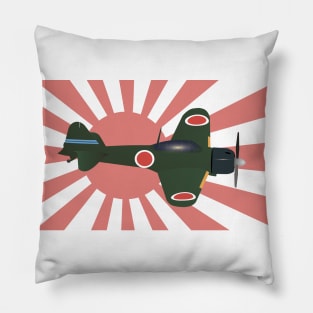 Japanese WWII Zero Fighter Plane Pillow