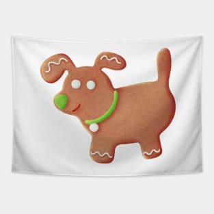 Gingerbread dog for christmas greeting cards Tapestry