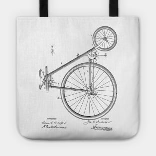 Bicycle Vintage Patent Hand Drawing Tote