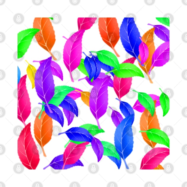 colorful rainbow leaves leaf background pattern by Artistic_st