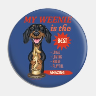 Cute Funny Doxie Weenie Dachshund Dog Pin