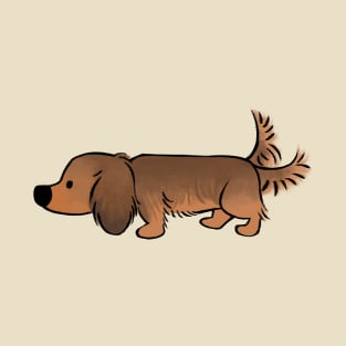 Dachshund Series (Red Long hair) T-Shirt