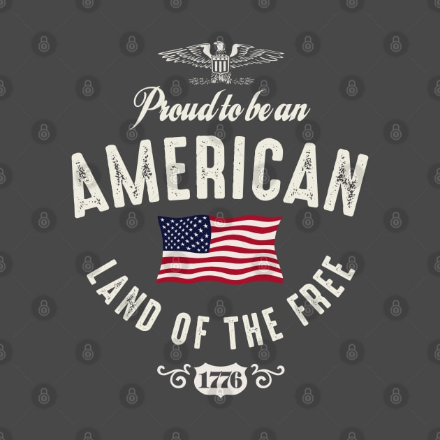 Proud To Be An American 1776 by Designkix