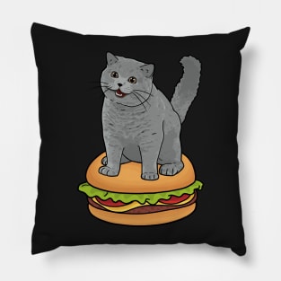 I CAN HAS CHEEZBURGER chubby meme cat Pillow