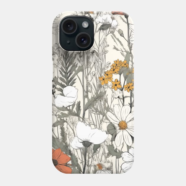 Wildflowers - Botanical Bliss 06 Phone Case by Floral Decor Shop