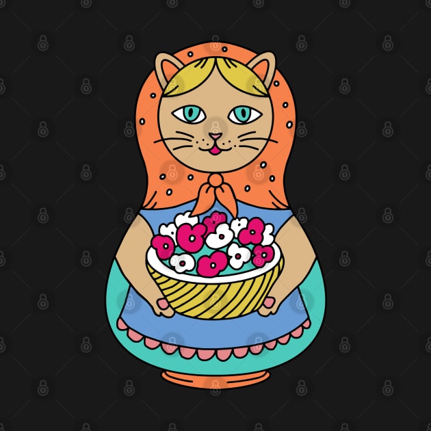 Catryoshka Gardener Cat Matryoshka by okpinsArtDesign