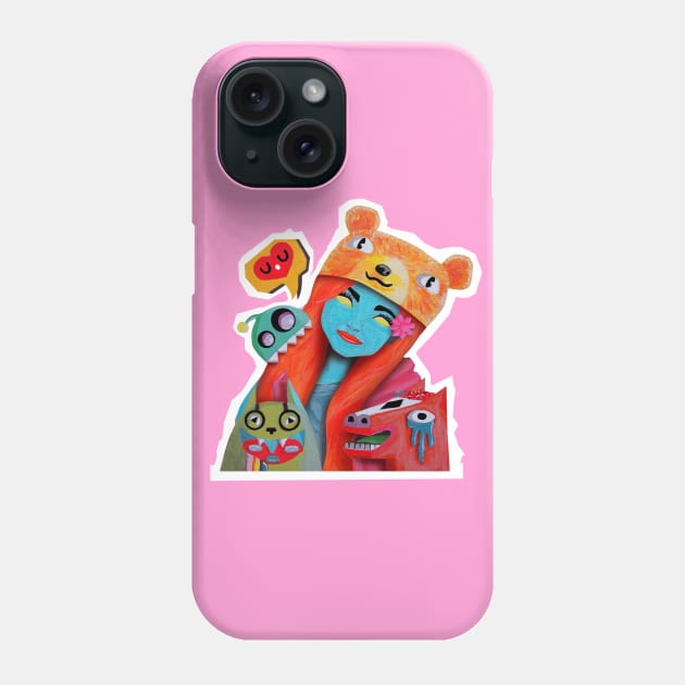 bear head zyrile Phone Case by chachazart