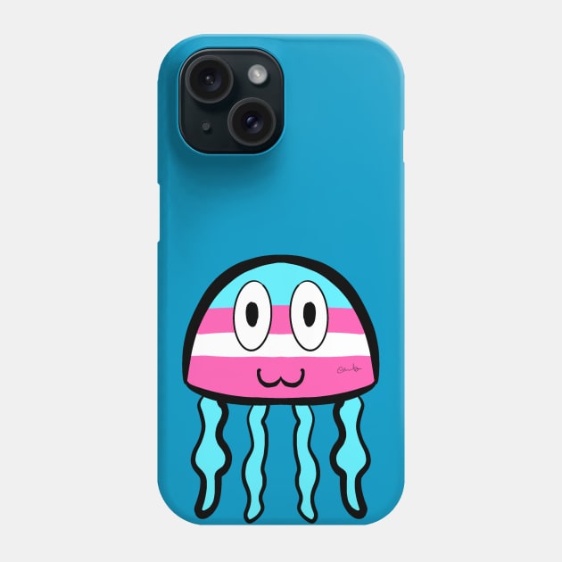 Transgender Pride Jellyfish Phone Case by AlienClownThings