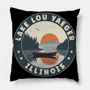 Lake Lou Yaeger Illinois Sunset Pillow