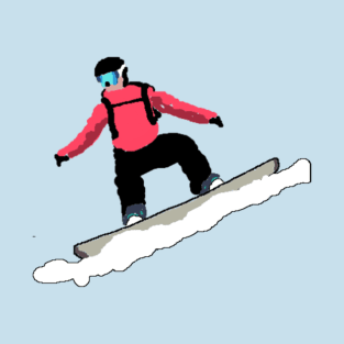 Pixelated Snow Boarder T-Shirt