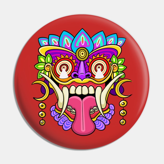 Bali Mask Pin by DancingSorcerer