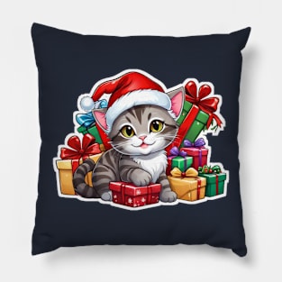 Cat christmas and gift christmas Pillow